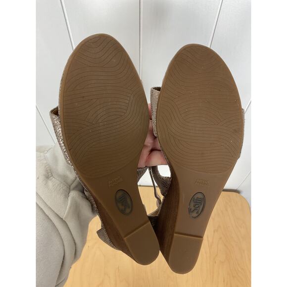 Soffit Mauldin Women's Python Snake Print Bistro Wedge Sandals Size 9.5 - Picture 7 of 7